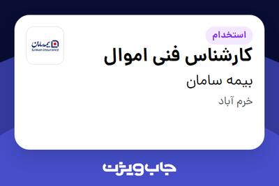استخدام کارشناس فنی اموال در بیمه سامان