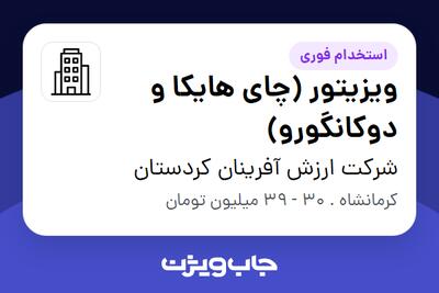استخدام ویزیتور (چای هایکا و دوکانگورو) - آقا در شرکت ارزش آفرینان کردستان