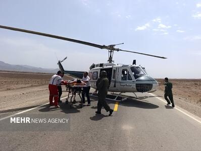انتقال هوایی یک بیمار بدحال از الموت به قزوین