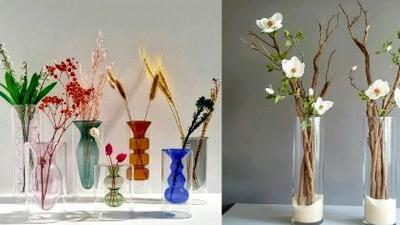 گلدان‌ های شیشه‌ ای مینیمال و مدرن / 100 مدل ساده و جذاب