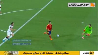 پنالتی از دست رفته فران تورس روی واکنش خوب دروازه‌بان گرجستان (اسپانیا 1-0 گرجستان)