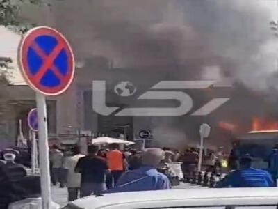 آتش‌سوزی در نزدیکی حرم شاهچراغ