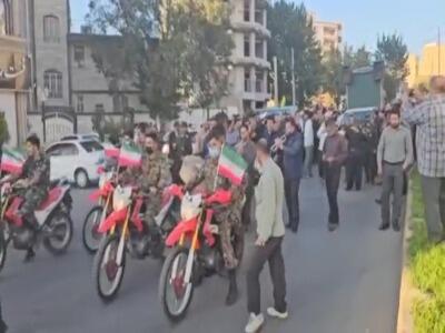 فیلم/ مراسم استقبال از پیکر شهید سهرابی در نهاوند