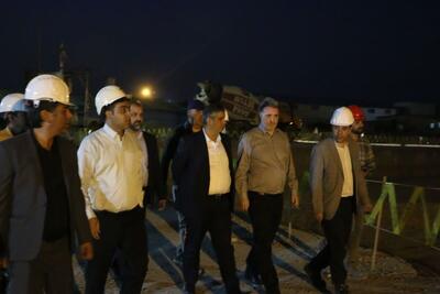 بازدید شبانه استاندار مرکزی از بزرگترین عملیات بتن ریزی نهضت ملی مسکن در اراک