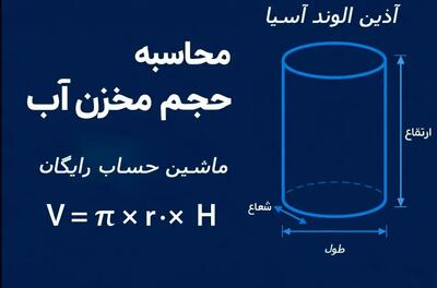 فرمول محاسبه حجم مخزن آب + ماشین‌حساب آنلاین حجم مخزن (رایگان)