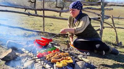برنامه زندگی روستایی - آشپزی در طبیعت - کباب مرغ با سبزیجات