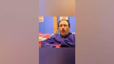 لحظات خنده‌دار جواد رضویان در پشت صحنه سریال در حاشیه