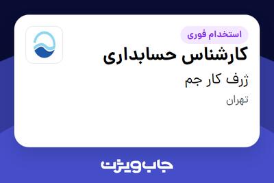 استخدام کارشناس حسابداری در ژرف کار جم