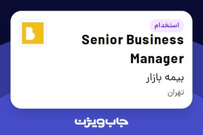 استخدام Senior Business Manager در بیمه بازار