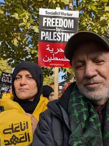 مهاجرانی و همسرش در صف حمایت از فلسطین