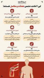 این ۶ عادت، دشمن عضلات و مفاصل هستند!