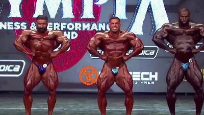  فیگورگیری دسته جمعی ورزشکاران در فینال مسترالمپیا