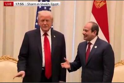 ترامپ مقابل دوربین‌ها با السیسی دست نداد!