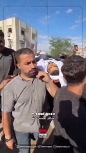 تشییع پیکر شهید صالح الجعفراوی خبرنگار فلسطینی در بیمارستان شفا/فیلم