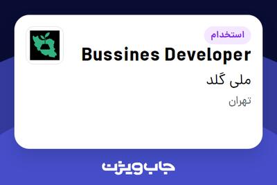  استخدام Bussines Developer در ملی گلد