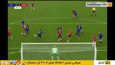 گل به خودی عجیب بازیکن زنان اورتون مقابل زنان منچستریونایتد