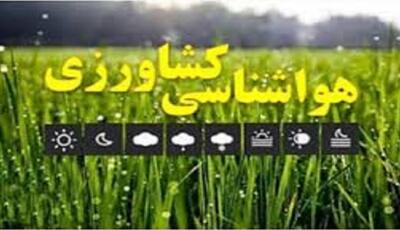  هشدار کاهش دما و بارش باران به کشاورزان و باغداران