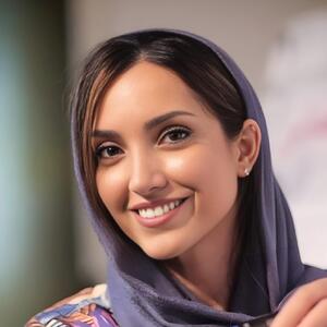  تاریخ وبگردی | چهرهٔ زیبا از خاطره اسدی که با کلاهی قرمز زیبایی چهره اش دوچندان شده