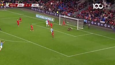  ویدیو: گل چهارم بلژیک به ولز توسط لئاندرو تروسار