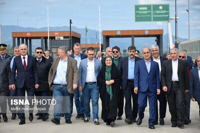  سفر زمینی وزیر راه و معاونان نخست‌وزیر کشورهای روسیه و آذربایجان از باکو به آستارا