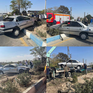  برخوردپژو ۴۰۵ با درخت در رباط کریم