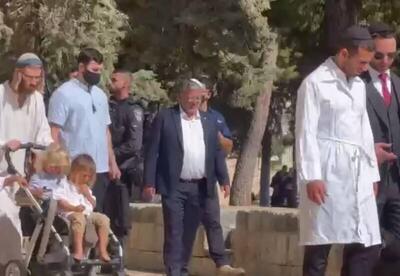  فیلم/ تعرض مجدد وزیر تندرو اسرائیلی به مسجد الاقصی