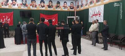 عکس/ مراسم وداع با پیکر محمد کاسبی در معراج شهدا