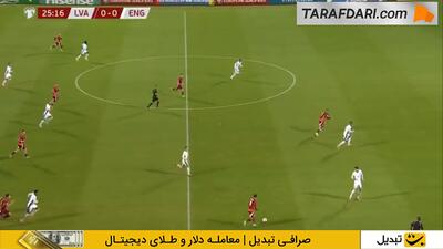 گل آنتونی گوردون به لتونی (لتونی 0-1 انگلیس)