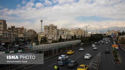 کاهش دمای هوای تهران