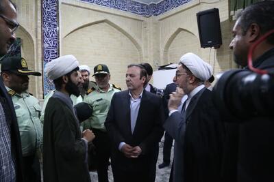  حضور استاندار قزوین در مسجد صاحب‌الزمان(عج) محله مولوی 