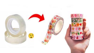  طرز تهیه نوار چسب برای دفتر خاطرات/لوازم التحریر دست ساز!