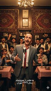  عکس/ استایل متفاوت از ناصر زینعلی به سبک دهه ۳۰ در یک کافه | اقتصاد24