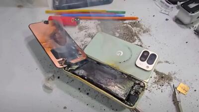  باتری گوگل پیکسل 10 پرو فولد در تست مقاومت منفجر شد + ویدیو