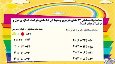  تدریس کتاب ریاضی - فصل 7، راهبرد حدس و آزمایش (کلاس سوم دبستان)