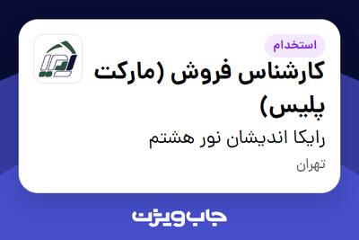  استخدام کارشناس فروش (مارکت پلیس) در رایکا اندیشان نور هشتم