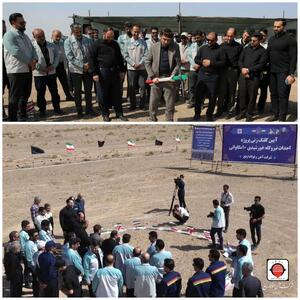  پاشش محلول تثبیت‌کننده خاک برای کنترل گرد و غبار در شرکت آهن و فولاد ارفع