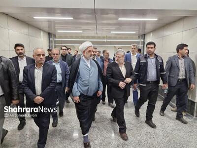 بازدید بازرس کل خراسان رضوی و شهردار مشهد مقدس از پروژه خط ۳ مترو مشهد