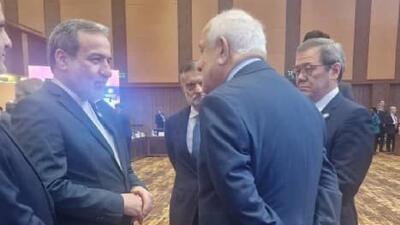  دیدار عراقچی با رئیس هیات نمایندگی فلسطین