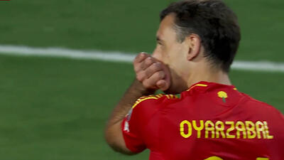  گل چهارم اسپانیا به بلغارستان توسط اویارزابال