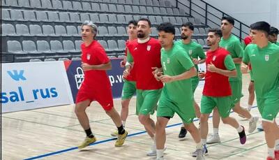آخرین تمرین سالنی‌بازان ایران پیش از دیدار با روسیه