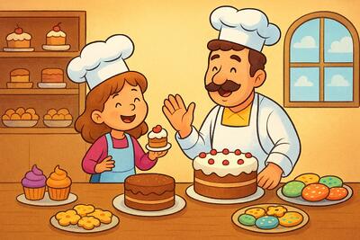  بابای من یه قناده، منم دستیار شیرینش!