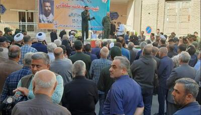 گرگان در سوگ سردار شهید؛ پیکر محمد هاشم سلطانی با اشک و اندوه بدرقه شد