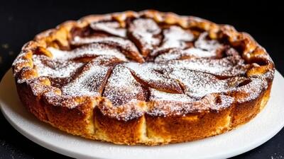  طرز تهیه کیک پای سیب خانگی با بافت نرم و عطر دارچین (فیلم)