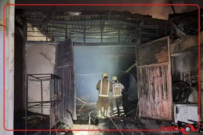  تصاویری از آتش‌سوزی هولناک در کارگاه مبل‌سازی محله مرتضی‌گرد 