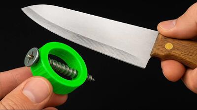  به همین راحتی چاقویتان را در عرض ۱ دقیقه تیز کنید !