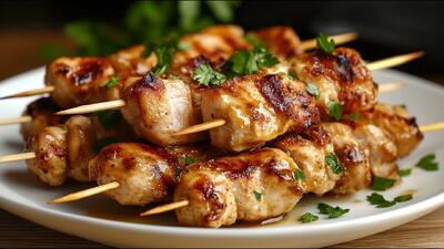  طرز تهیه جوجه کباب رستورانی با سیخ چوبی بدون نیاز به زغال و منقل