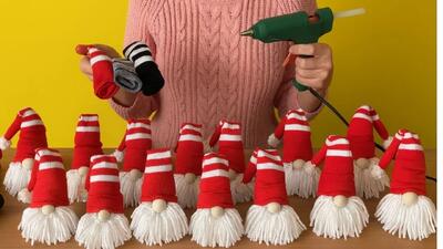  آموزش ساخت کوتوله با جوراب و نخ کنفی به ساده ترین روش !