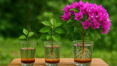  آموزش تکثیر گل کاغذی به روشی آسان و طبیعی !