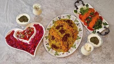  چلو دیزی کاشانی / طرز تهیه پلو اصفهانی اصیل و خوشمزه با گوشت بره یا گوسفند