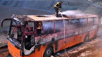  ۲۰ مسافر اتوبوس سوختند